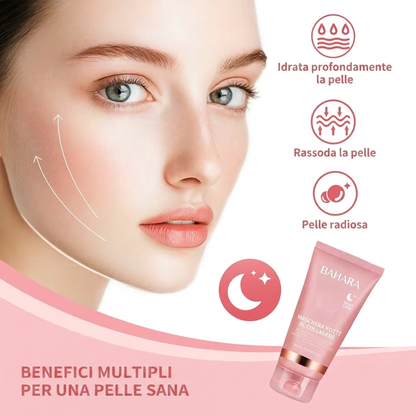 Crema Gel al Collagene | Maschera Notturna Idratante e Rassodante